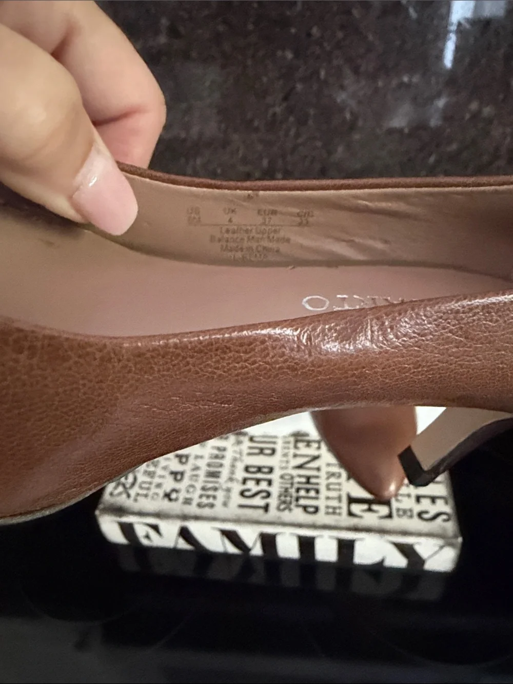 Franco Sarto Tan Leather Pointed-Toe Pumps Kitten Heels Women’s Sz 6 M